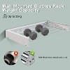 Indoor Wall Mounted Folding Clothes Drying Rack, Foldable Laundry Drying Rack, Collapsible Invisible Space Saving Retractable Towel, White - 3 of 4