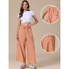 INSPIRE CHIC Women's Casual Striped Wide Legs Elastic Waist Pants - 2 of 4
