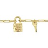 EVERLY JEWELRY | Yellow Plated Sterling Silver White Paper Clip Link Bracelet, 7.5-inch - 4 of 4