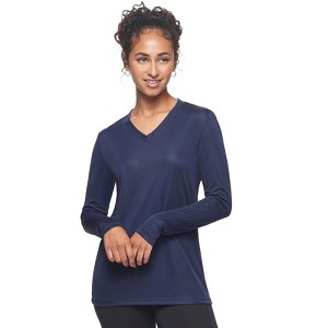 Expert Brand USA-Made DriMax™ Women's Athletic V-Neck Long Sleeve - 1 of 4