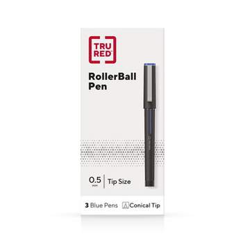 TRU RED Rollerball Pens Fine Point Blue 3/Pack (TR57320)