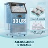 Simzlife Commercial Ice Maker, Stainless Steel, 150Lbs/Day, Ice Machine with 33Lbs Storage, Smart Control, for Party/Businesses, self-cleaning, Silver - 2 of 4