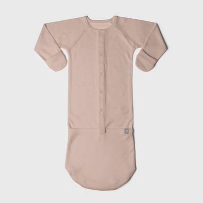 Image of Goumi Baby Organic Cotton Rose NightGown - Pink 3-6M
