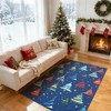 Christmas Area Rug, Washable Non Slip Holiday Carpet with Xmas Tree Pattern, Low Pile Accent Rug for Living Room Bedroom - 3 of 4