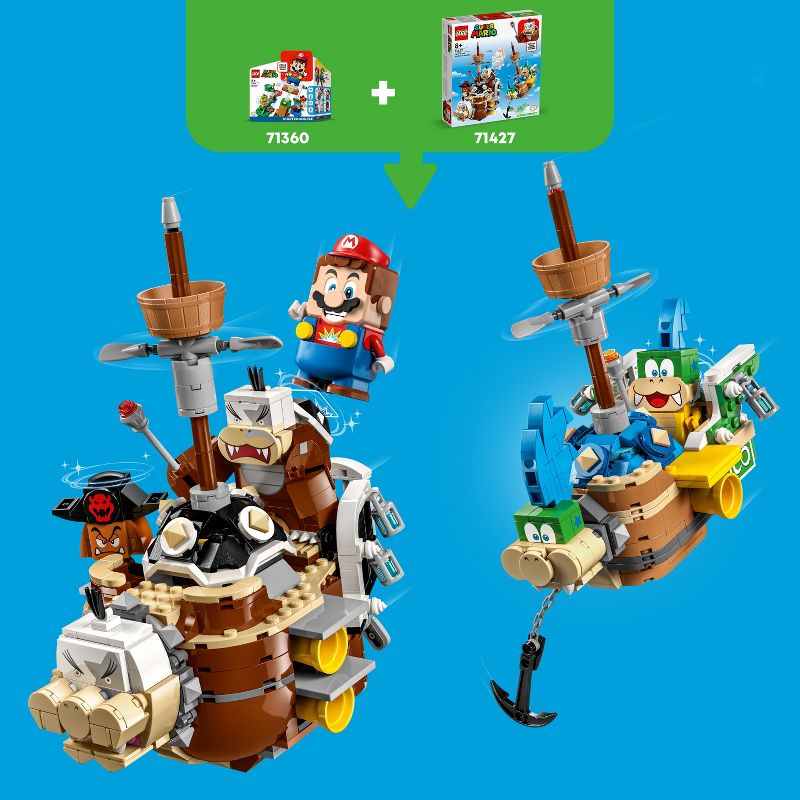 LEGO Super Mario Larry&#39;s and Morton&#39;s Airships Buildable Expansion Toy Set 71427, 4 of 8