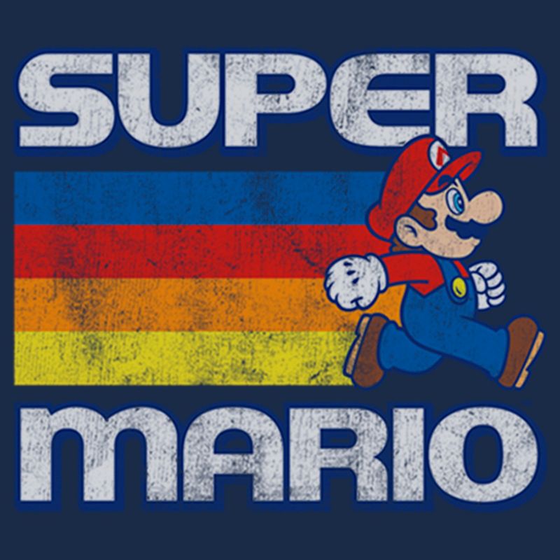 Men's Nintendo Super Mario Rainbow Stripes T-Shirt, 2 of 5