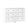 Classic 6 Drawer Groove Dresser White - Saracina Home - 2 of 4