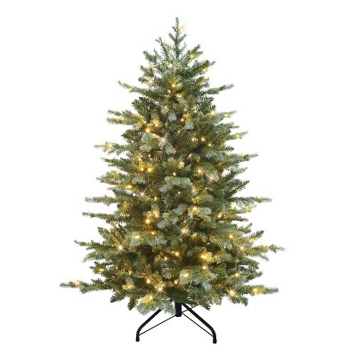 Puleo 4.5' Pre-Lit Linden Fir Artificial Tree with 200 Dual-Color LED Lights