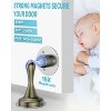 DOMETOUR Magnetic Door Stopper 2 Pack, Stainless Steel, No-Drill Adhesive or Screws, Floor/Wall Mount, Heavy Duty Door Holder, Bronze - 3 of 4
