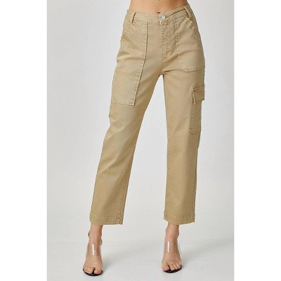 Women's High-rise Sand Cargo friend Jeans - RISEN