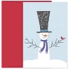 Masterpiece Studios Holiday Collection 18-Count Petite Boxed Christmas Cards with Envelopes, 4" x 6", Top Hat Snowman (941200) - 2 of 2
