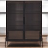 51.2'' Tall Lighted Display Cabinet, Modern LED Curio with Tempered Glass Door,Metal Legs,Accent Cabinet with Adjustable Shelves,Storage Drawers - 2 of 4