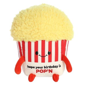 Aurora Small Poppin' Birthday JUST SAYIN' Witty Stuffed Animal Yellow 8.5" - 1 of 4