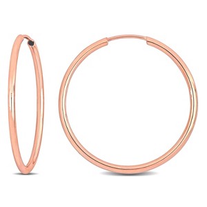 EVERLY JEWELRY | 14k Gold Hoop Earrings - Multiple Metal Color Options - 1 of 4