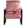 PAGED PU Leather Upholstered Accent Chair with Metal Frame, Mid Century Arm Chair for Bedroom, Reading Room, Black - 4 of 4