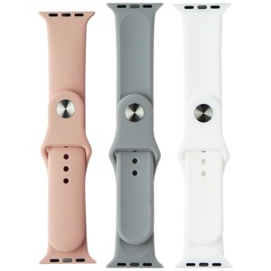 PureGear Watch Band Set for Apple Watch Series 6/SE/5/4 (38/40mm) - White/Pink/Gray - 1 of 1