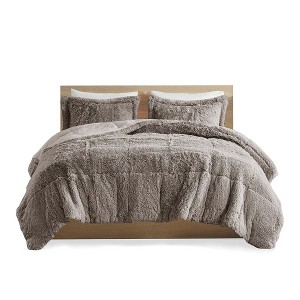 Gulches Twin/Twin XL Shaggy Long Fur Comforter Mini Set - 1 of 4