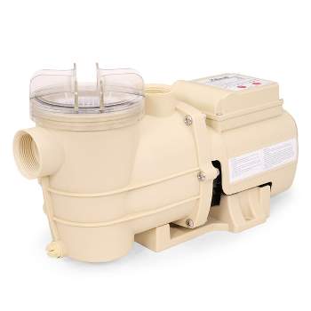 XtremepowerUS 3,240GPH High Flo Pool Pump for Above Ground Swimming Pool 1/2HP Motor Timer, Beige