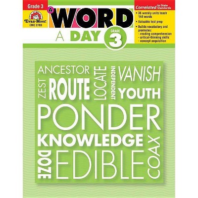 A Word a Day Grade 3 - by  Evan-Moor Educational Publishers (Paperback)