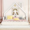 1 Full Floor Bed Frame, Solid Wood House-Shaped Headboard for Kids or Teens Bedroom, No Box Spring Needed - Baofuwish - 2 of 4