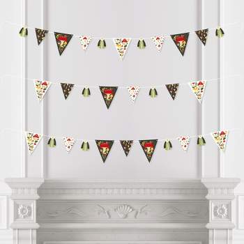 Big Dot of Happiness Wild Mushrooms - DIY Red Toadstool Party Pennant Garland Decoration - Triangle Banner - 30 Pieces