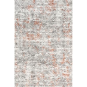 Nuloom Cathrine Vintage 4x6 Indoor Area Rug for Living Room Bedroom Dining Room Kitchen, Light Grey/Ivory - 1 of 4