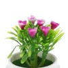 Unique Bargains Artificial Plants Mini Rose Arrangement Plastic 3.15"x3.15"x4.33" 1 Pcs - 4 of 4