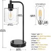 Ludomide Set of 2 Fully Stepless Dimmable Industrial Table Lamps with 2 USB Ports & AC Outlet - 4 of 4