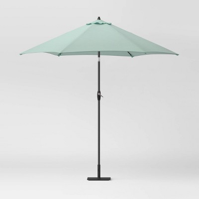 9' Round Patio Umbrella Mist Blue - Smith & Hawken™