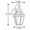 Progress Lighting New Haven 1-Light Outdoor Small Wall Lantern in Black with Clear Beveled Glass Shade - 2 of 2