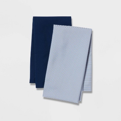 2pk Body Pillow Cover Navy/Navy Stripe - Room Essentials™