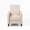 GDFStudio Theresa Contemporary Upholstered Pushback Recliner with Tapered Legs and Piped Edges - 4 of 4