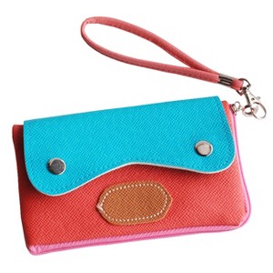 Slickblue Mobile Phone Pouch with Handle, Faux Leather, Clutch Purse, Colorblock Style, 5.7"x3.3", Color Options - 1 of 3