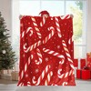 Lomsoe Candy Cane Christmas Blanket - Soft, Warm Flannel Throw for Naps, Camping & Travel | Perfect Holiday Gift for Friends, Family. - 3 of 4