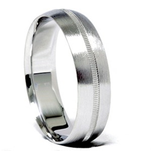 Pompeii3 Men 6mm Gold Comfort Fit Satin Wedding Band New Ring - 1 of 4