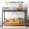 Karl Home Loft Bed Twin Full Queen Size with Flat Rungs for Adults, Kids and Young Teens, No Box Spring Required - 3 of 4