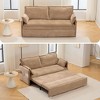 NicBex Convertible Pull Out Sofa Bed Loveseat Couch with Charging Ports & Side Storage,Chenille Fabric Sleeper Sofa for Living Room,Bedroom,Khaki59.5" - 3 of 4