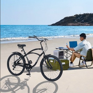 Whisen 26" Adult Outdoor Bikes with Steel Frame Low Swooping Frame, 7-Speed Gear, Front and Rear V brakes - 1 of 4