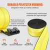 VEVOR Winch Straps, 4" x 40', 6000 lbs Load Capacity, 18000 lbs Break Strength, Truck Straps with Flat Hook, Yellow (10 Pack) - 4 of 4