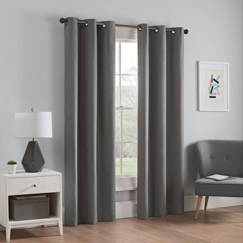1pc Blackout Thermaback Microfiber Window Curtain Panel - Eclipse, 4 of 6