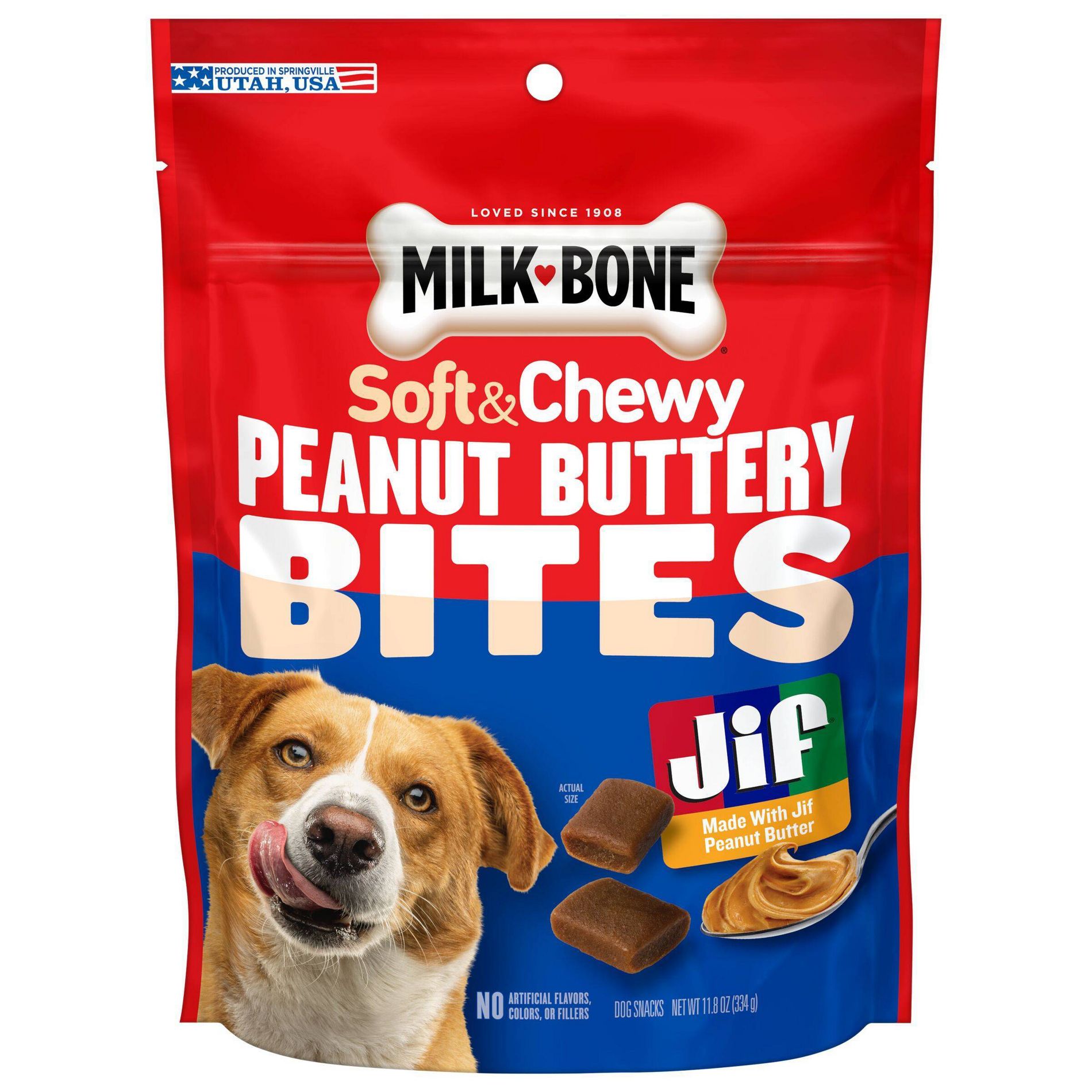 Milk-Bone Peanut Butter Flavor Chewy Dog Treats - 11.8oz