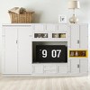 Mshliw Twin Size Wooden Murphy Bed with TV Stand, 2 Drawers, Storage Shelves and Cabinets, Space-Saving Wall Bed for Apartments - 2 of 4