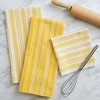 Design Imports Classic Stripe Heavyweight Dishtowel/Dishcloth Kitchen Set/3, Yarrow Yellow - 3 of 4