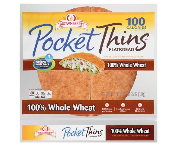 Arnold Brownberry Oroweat Whole Wheat Pocket Thin - 8ct/11.75oz