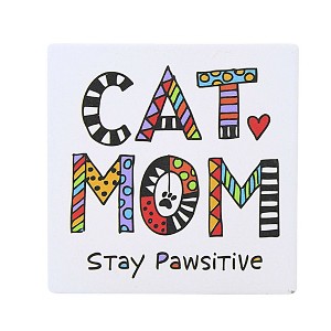 4.0 Inch Cat Mom Cuppa Doodles Coaster Our Name Is Mud Coasters - 1 of 3