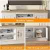 Farmhouse TV Stand for 65 Inch TVs Entertainment Center with Storage Cabinets - Ample Organized Storage, for Living Room Office - 4 of 4