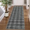 Washable Rug Modern Plaid Rug Non Slip Non Shedding Rug Low Pile Rugs Foldable Indoor Carpet for Living Room Bedroom Study Room Guest Room Playroom - 2 of 4