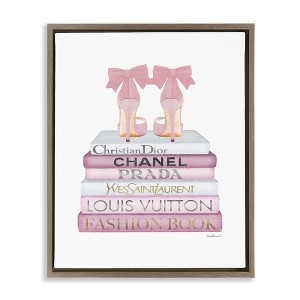 Stupell Industries Pastel Pink Heels & Books, 17" x 21" - 1 of 4