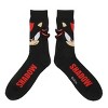 Sonic The Hedgehog Felt Shadow Attachment Adult Black Casual Crew Socks - 4 of 4
