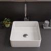 ALFI ABC903-W White 16Inch Modern Square Above Mount Ceramic Sink - 2 of 4